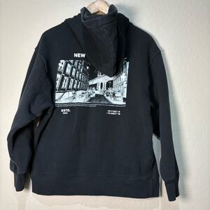 Black Graphic Hoodie NY New York City